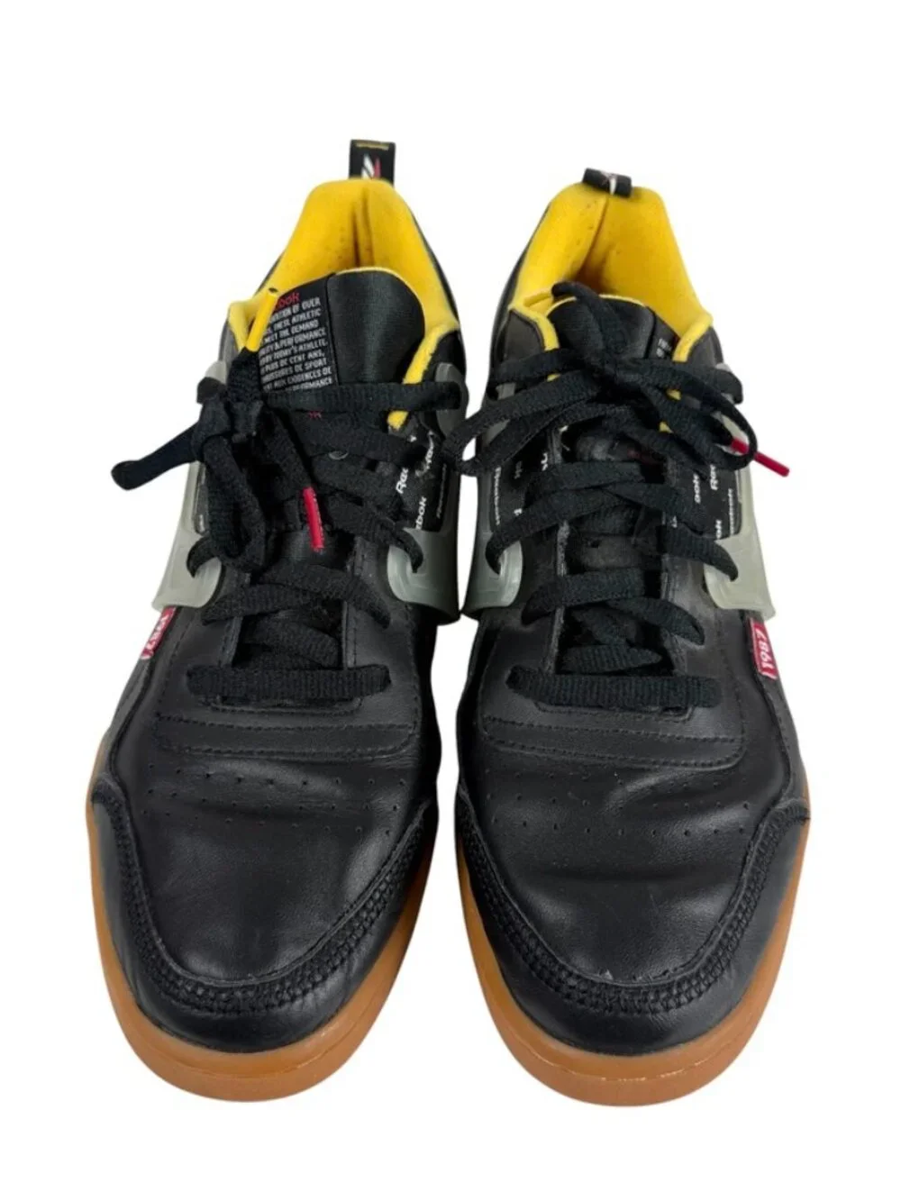 Reebok Workout Plus ATI Black/Gray/Yellow Lace-Up Men's Size 13 Sneaker DV5242